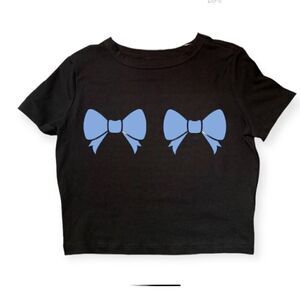 Coquette bow crop top